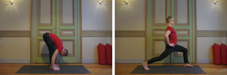 Picture showing two yoga postures