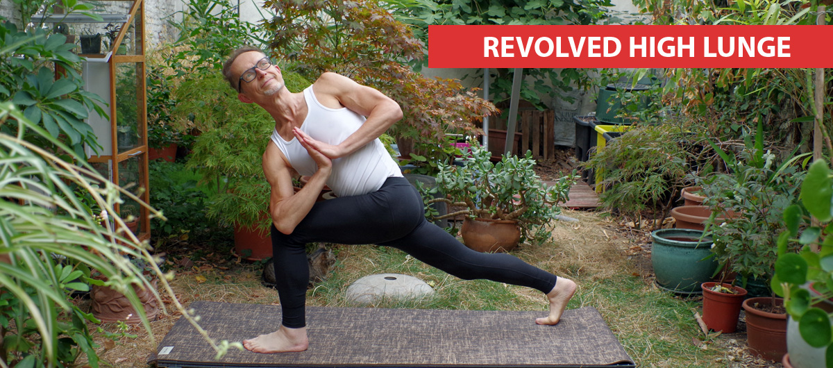 Picture of revolved lunge yoga posture