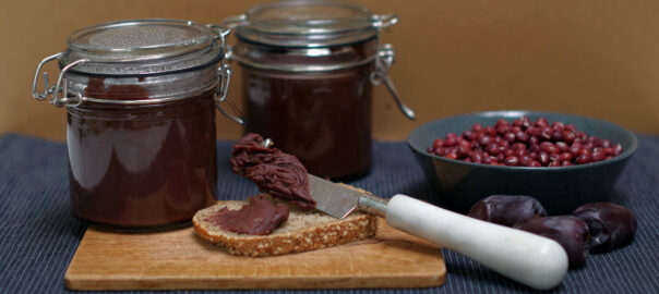 Picture of a chocolate spread with azuki beans