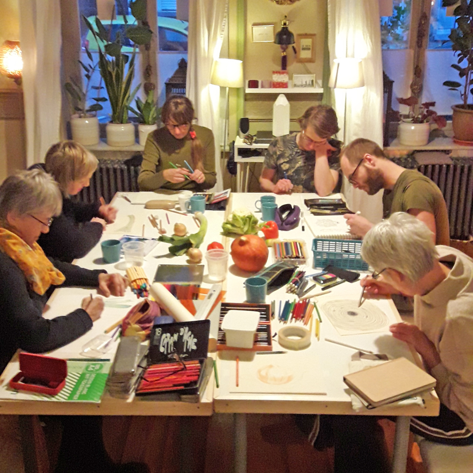 Picture from a Yoga and Drawing workshop