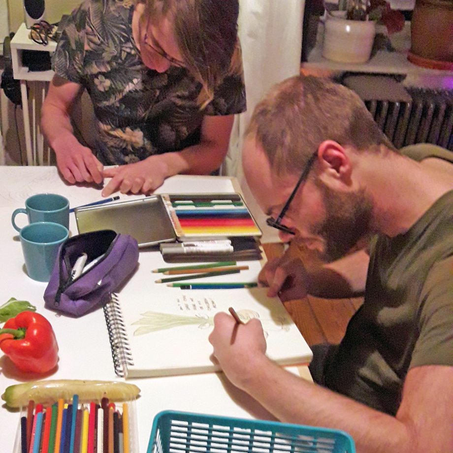 Picture from a Yoga and Drawing workshop