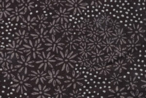 Eye cushion Okavango Black flower pattern close up