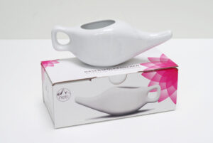 Neti nasal rinse jug porcelain with packaging