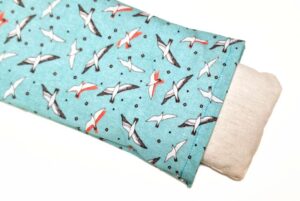 Eye Pillow Birds' Flight Light Blue detail