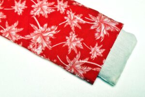 Eye Pillow Palmtree Red detail