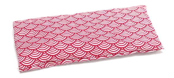 Coussin pour les yeux motif éventail rouge