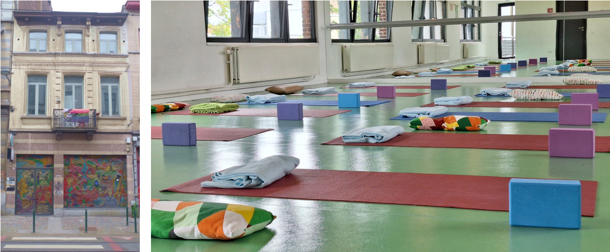 Voorgevel en yogaruimte GC De Kriekelaar